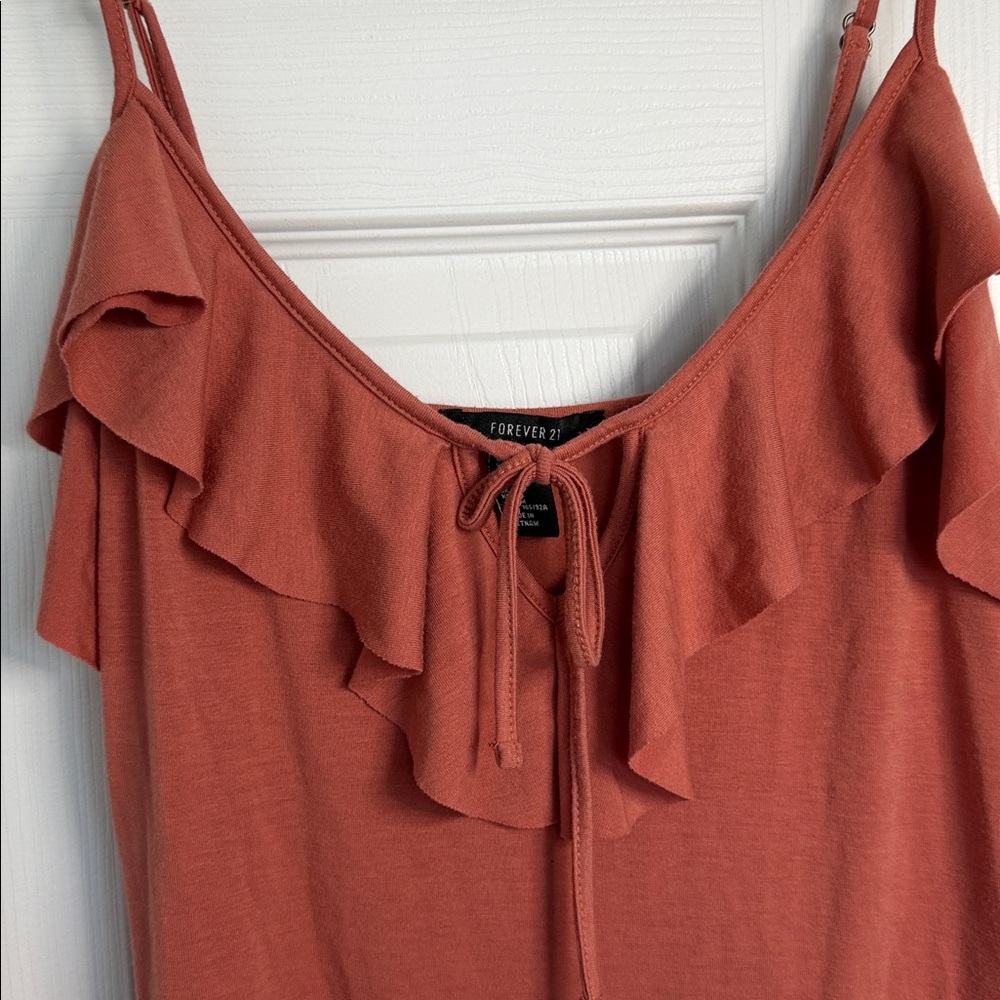 Forever 21 Rust Ruffled Mini Dress - Picture 2 of 4